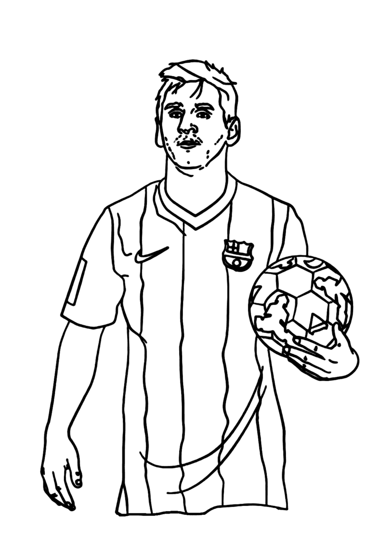 Messi para colorir - Imprimir Desenhos