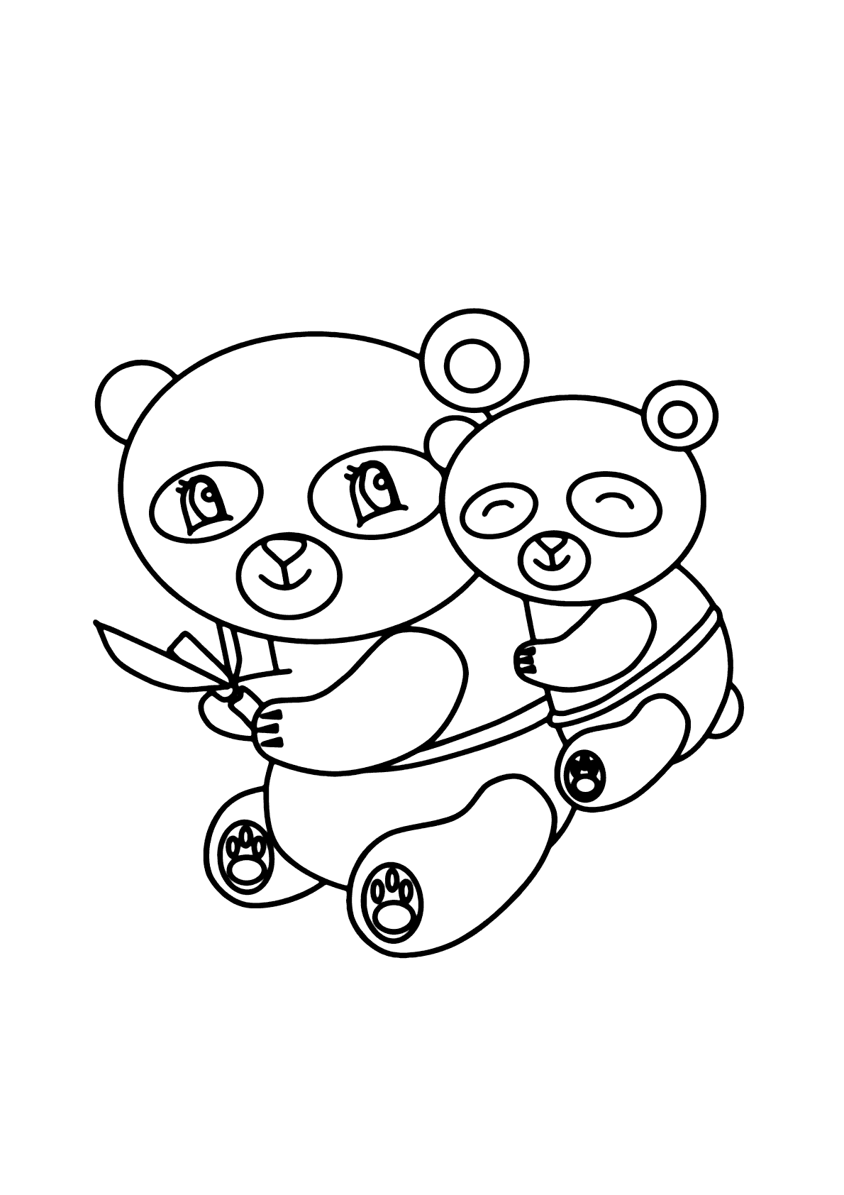 Desenho colorir panda