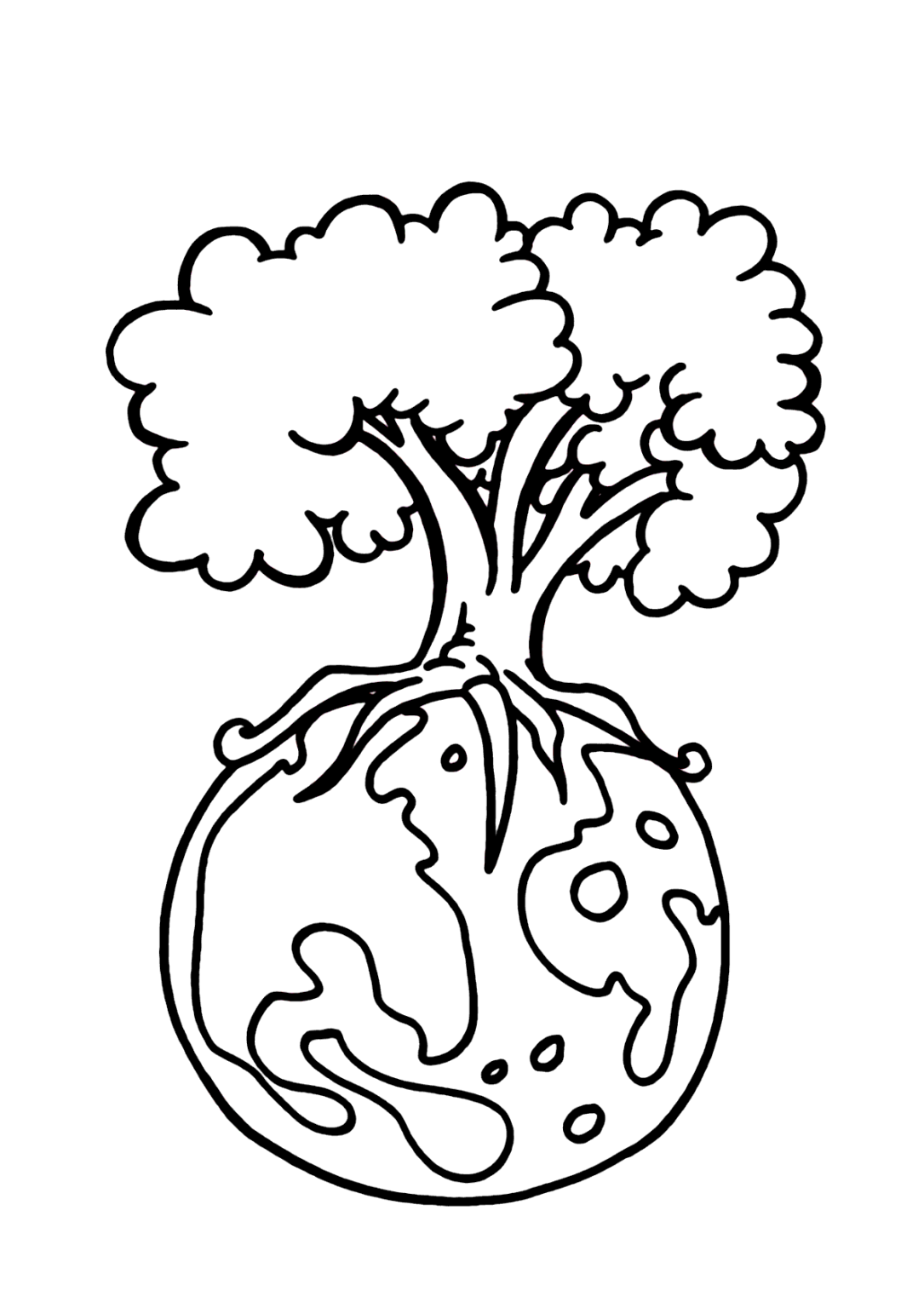 Árvore do meio ambiente para colorir - Imprimir Desenhos