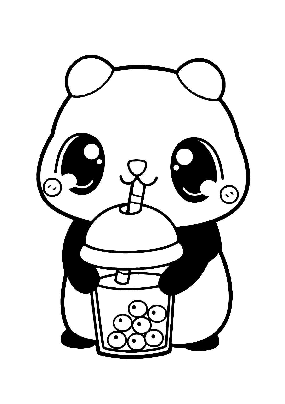 Desenhos para colorir de desenho de um panda para colorir 