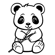 panda para colorir bonitinho