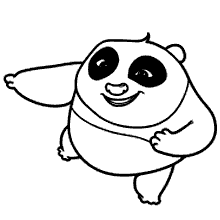 panda para colorir pequeno