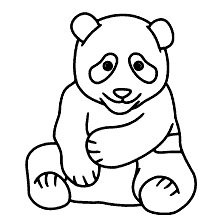 panda para colorir simples