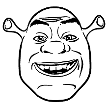 Shrek na lama para colorir - Imprimir Desenhos