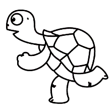 tartaruga para colorir correndo