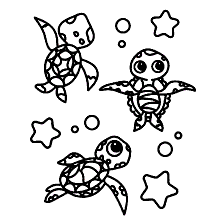 tartaruga para colorir estrelas