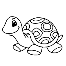 tartaruga para colorir gentil
