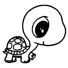 tartaruga para colorir pequena