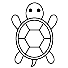 tartaruga para colorir simples