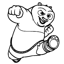 kung fu panda para colorir guerreiro