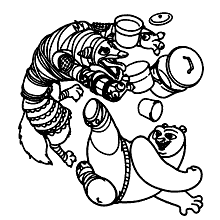 kung fu panda para colorir heroi