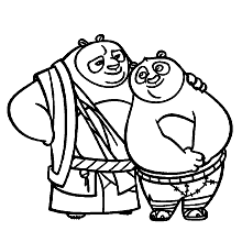 kung fu panda para colorir pai