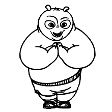 kung fu panda para colorir po