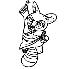 kung fu panda para colorir shifu