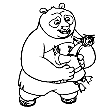 kung fu panda para colorir sr ping