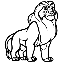 rei leao para colorir mufasa