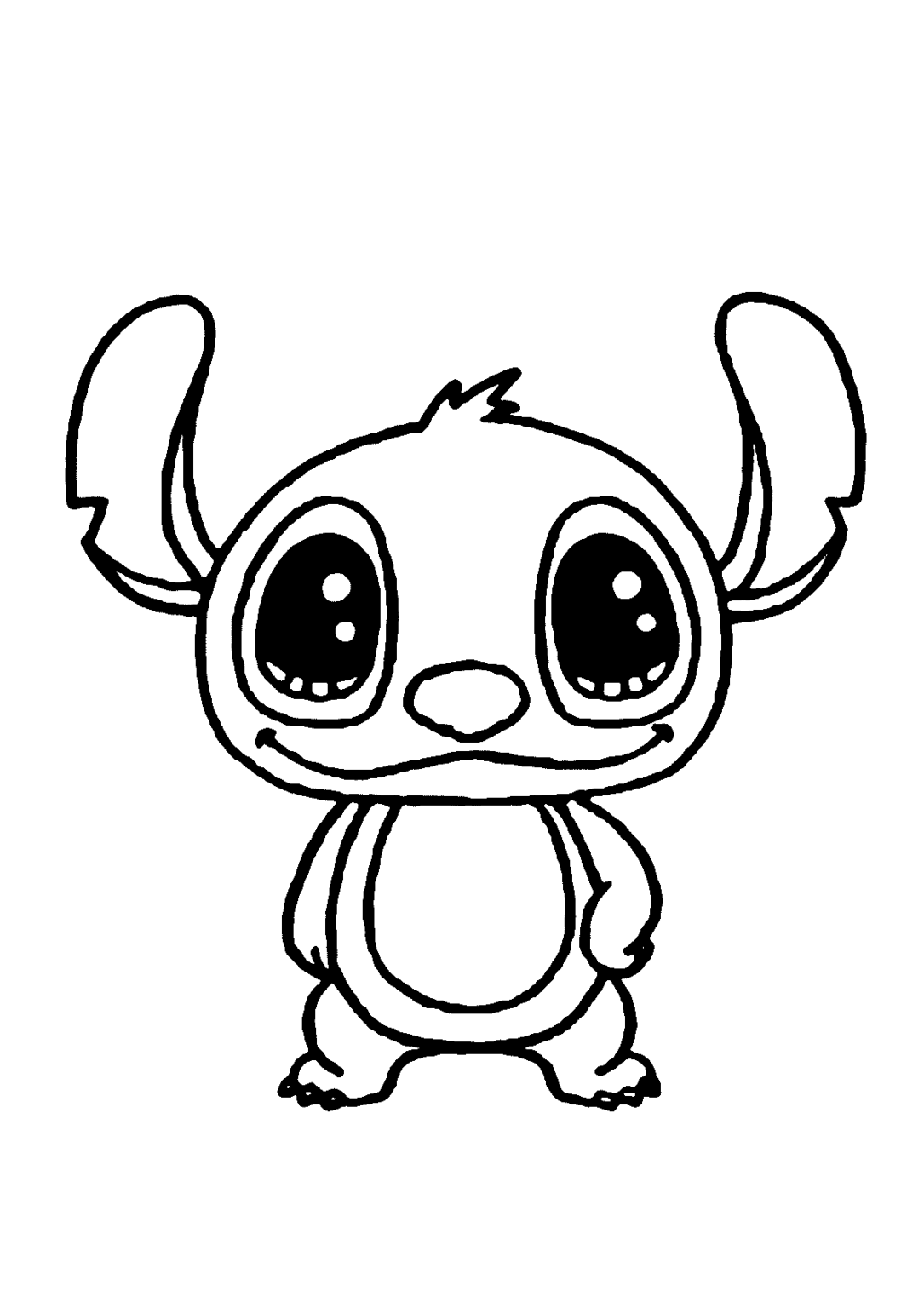 Stitch Kawaii para colorir - Imprimir Desenhos