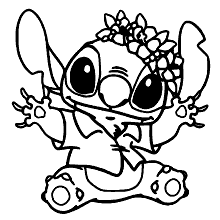 stitch para colorir bonito