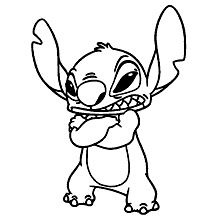 stitch para colorir emburrado