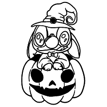 stitch para colorir halloween