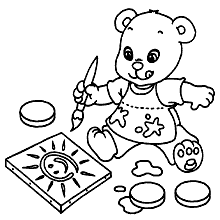 ursinhos para colorir artista