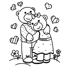 ursinhos para colorir casal