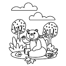 ursinhos para colorir floresta