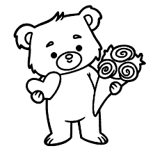 ursinhos para colorir romantico